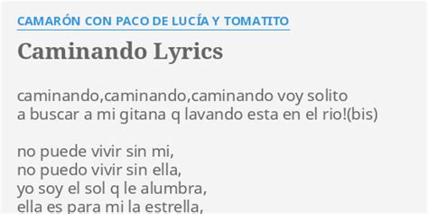 caminando lyrics